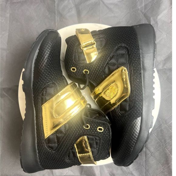 VLADO Men's Atlas 3 High-Top Casual Sneakers Modern Black & Gold SZ 7.5: NWOT - Picture 8 of 14